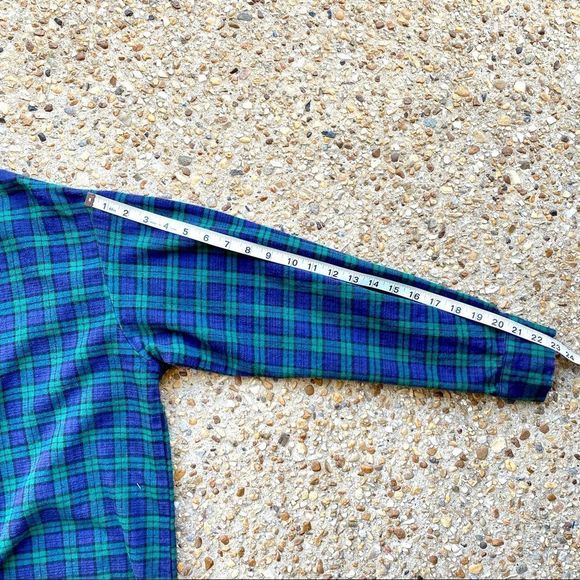 Men's My Grandfather Shirt Plaid Made in Ireland Long Sleeve Shirt Size L - Picture 5 of 8